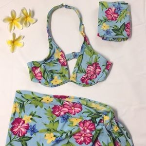 3 pc. Medium bikini with sarong Jantzen